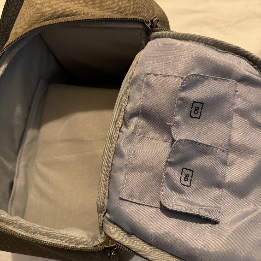 BAGSMART Camera Backpack DSLR Travel Laptop 15” Olive Canvas Photography Bag - Picture 11 of 14